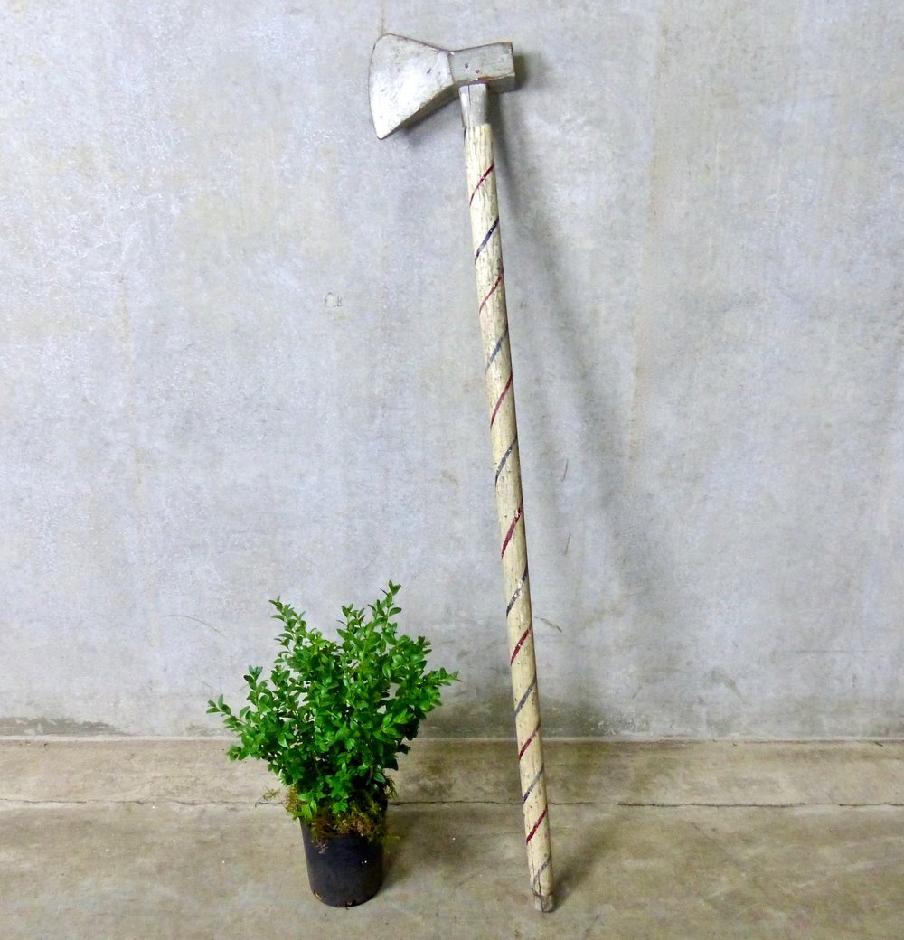 Folk Art Painted Wooden Axe | Scott Landon Antiques and Interiors.