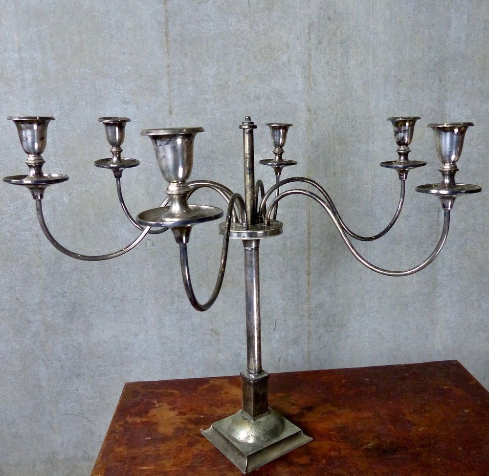 1920s Oversized Six-Arm Candleholder | Scott Landon Antiques and Interiors.