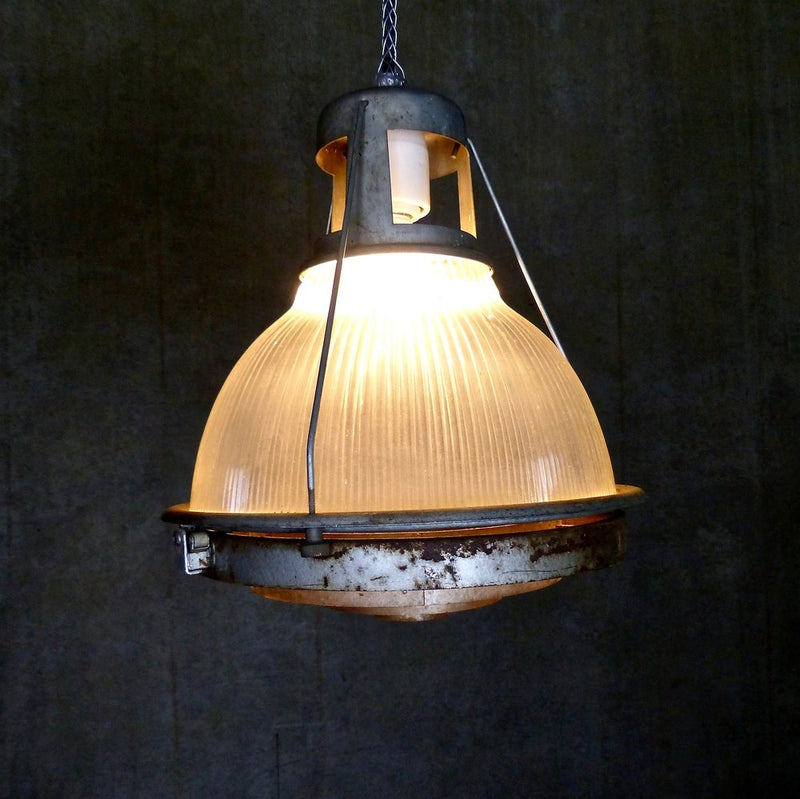 1930s Original Holophane Industrial Pendant Light | Scott Landon Antiques and Interiors.