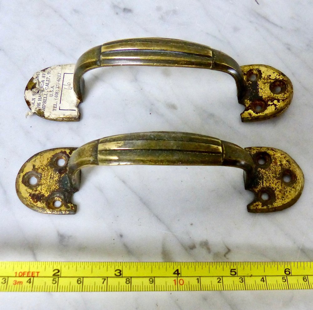 Circa 1900 Brass Handles | Scott Landon Antiques and Interiors.