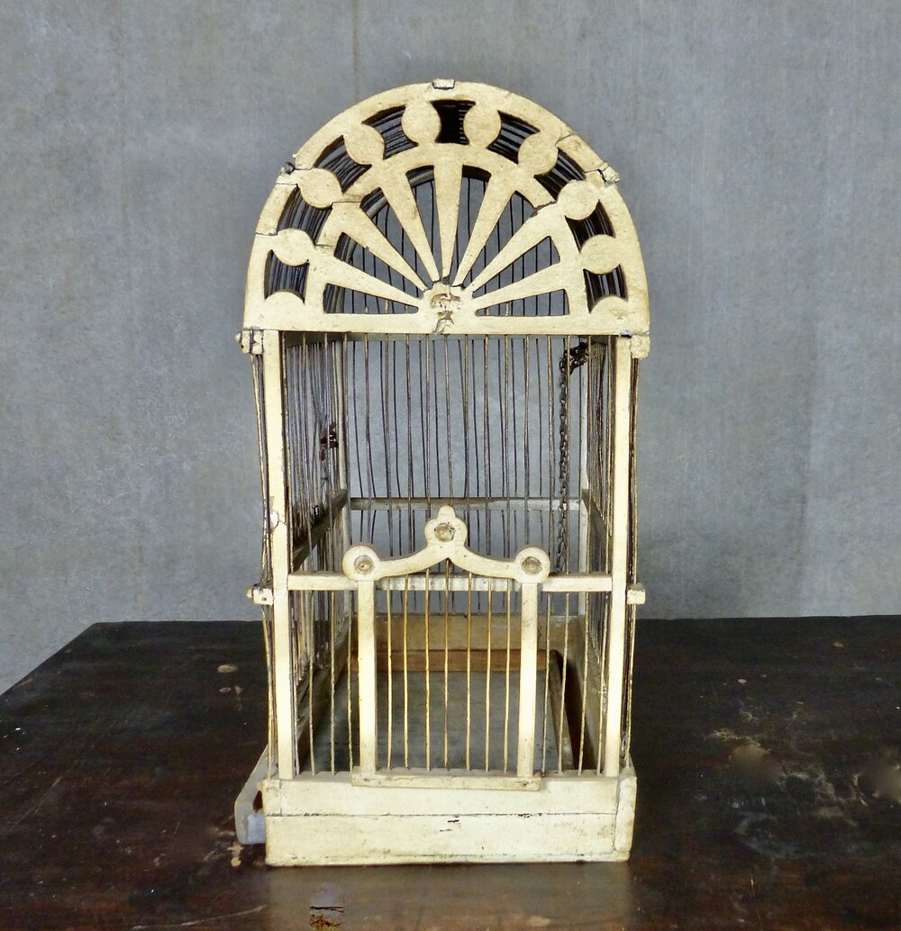 1920 French Wooden Bird Cage | Scott Landon Antiques and Interiors.