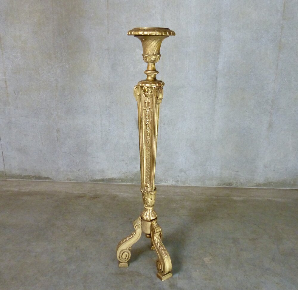 French Hand-Carved Gilt Wood Stand Circa 1880 | Scott Landon Antiques and Interiors.