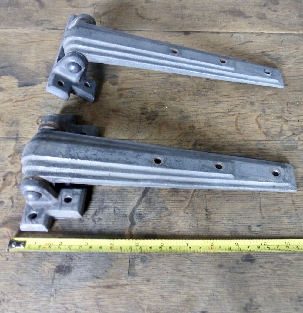 Cast metal Art Deco Door hinges | Scott Landon Antiques and Interiors.