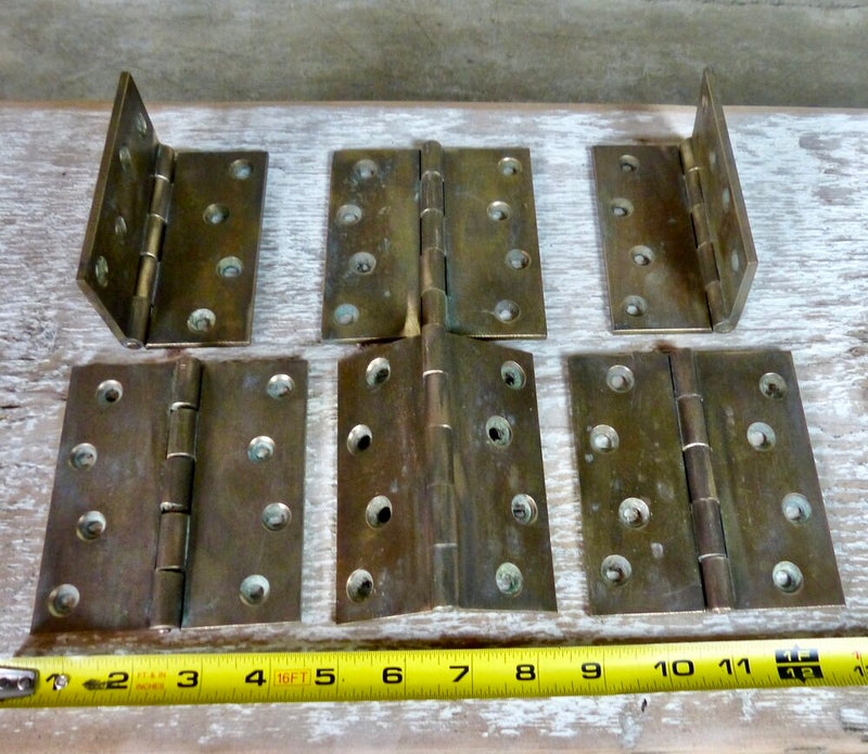 1910 heavy Brass door hinges (6) | Scott Landon Antiques and Interiors.