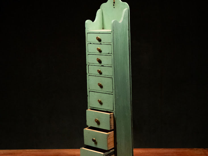 C 1890 pine multi drawer spice cabinet