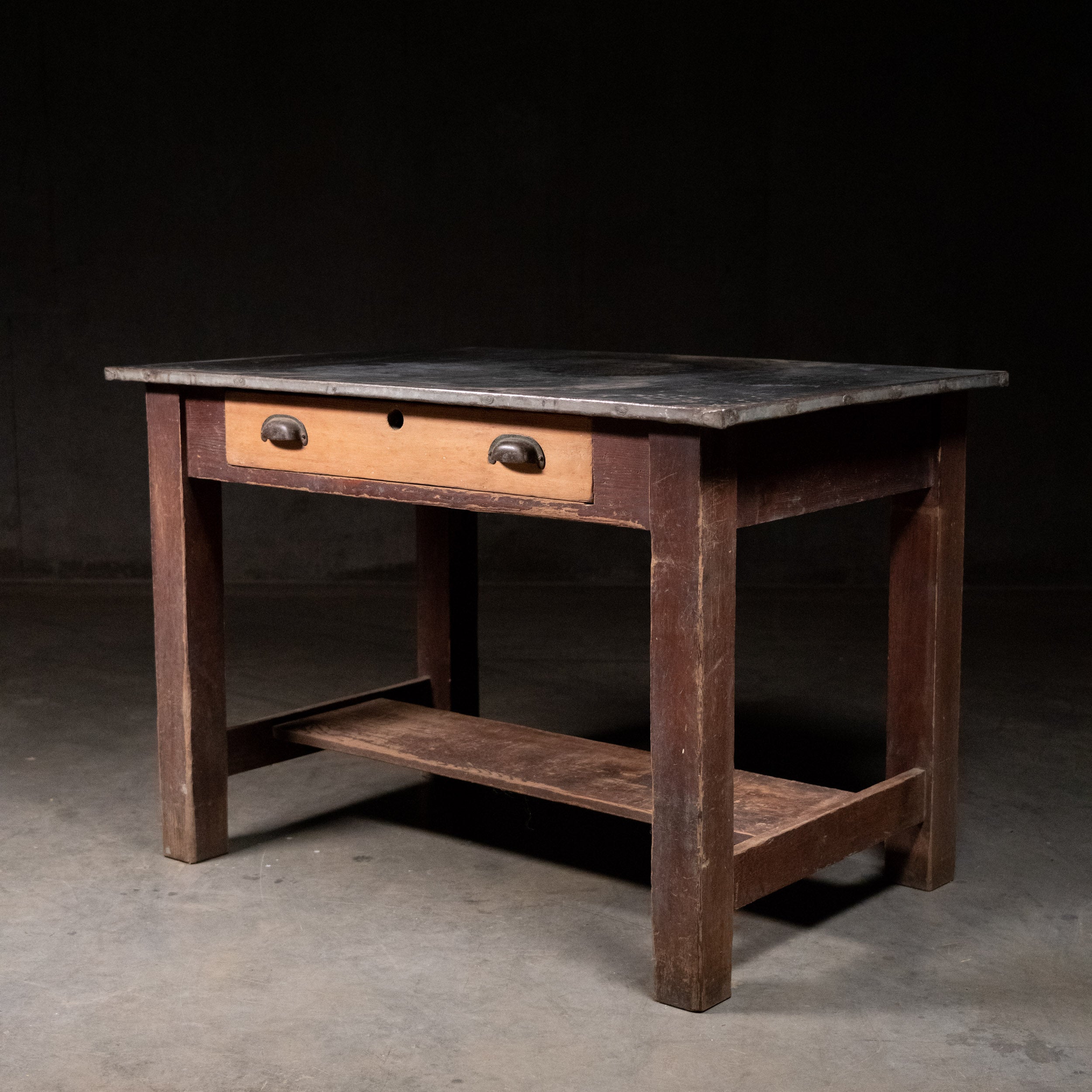 1890-1900 Zinc Top Work Table