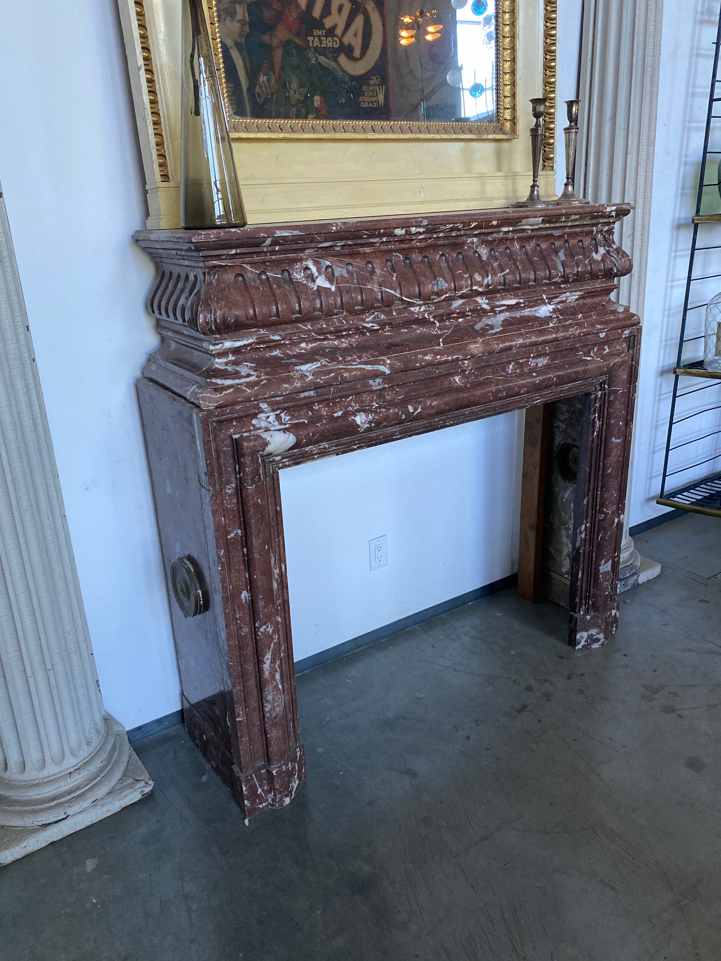 Palace Grade Louis XVI Marble Fireplace Surround Mantel | Scott Landon Antiques and Interiors.