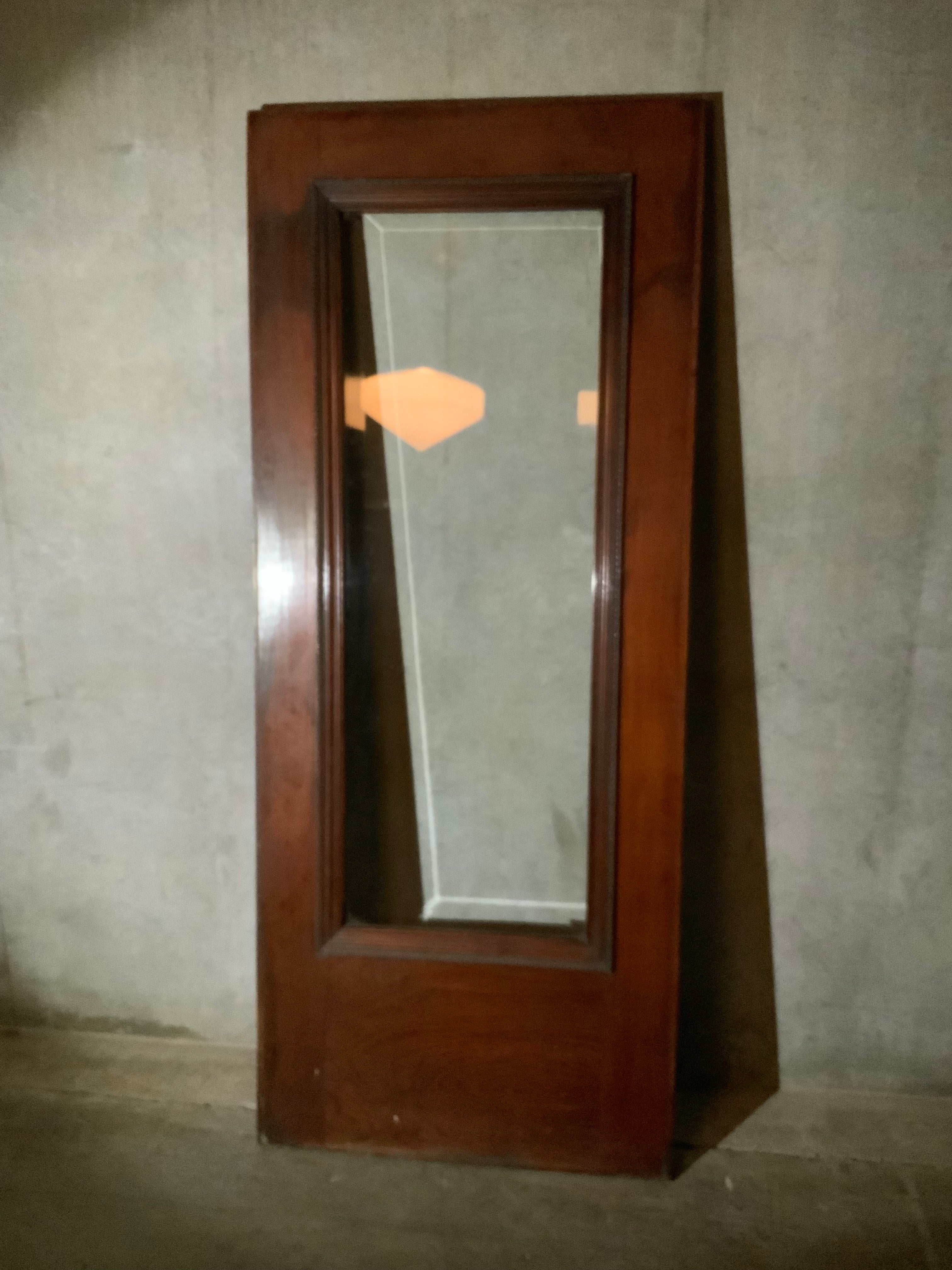 1870 Oak Vestibule Bevelled Glass Door