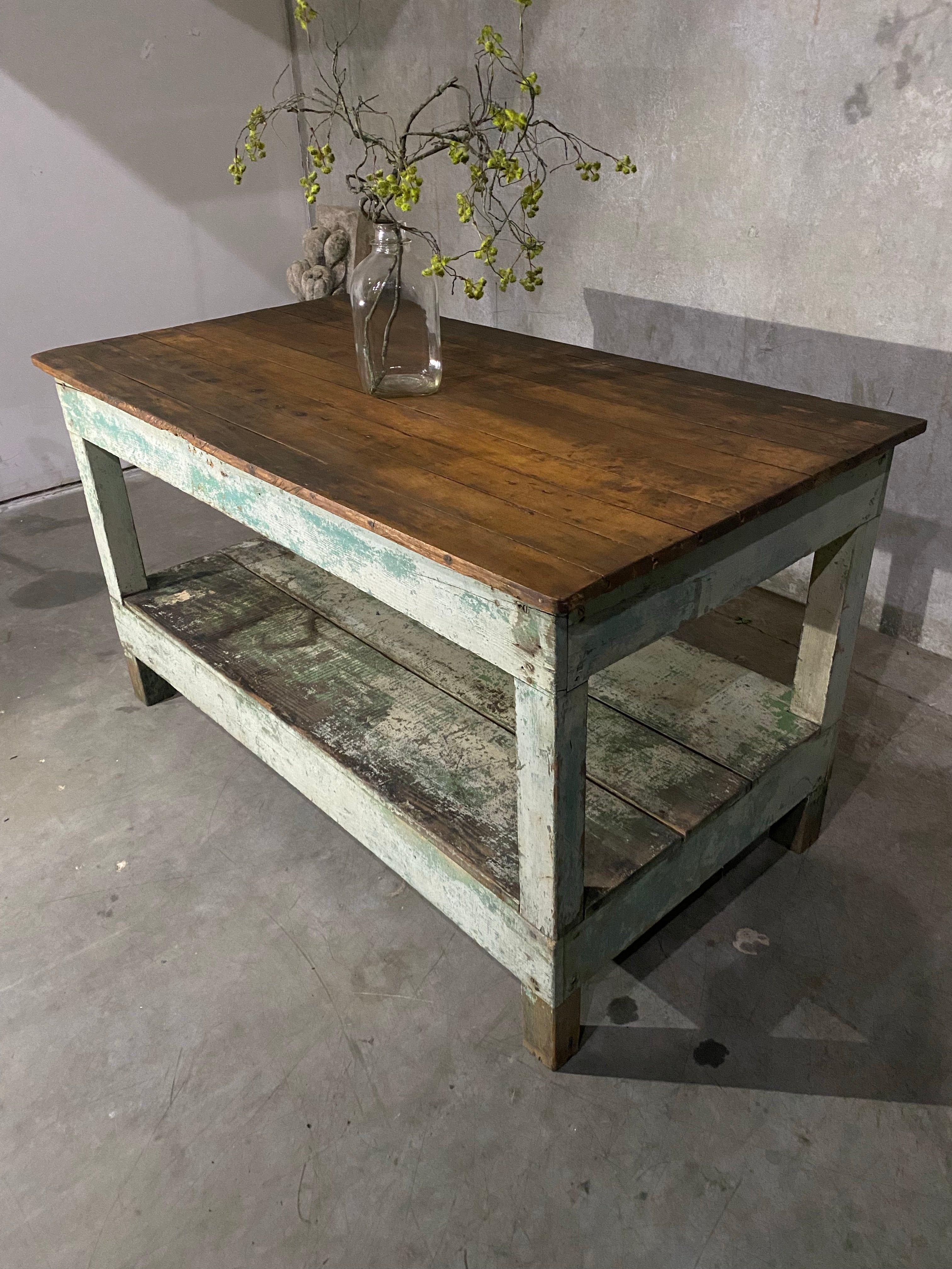 1930 country work station /island | Scott Landon Antiques and Interiors.